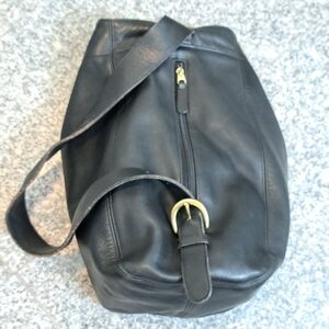 Coach Black Leather Interior Patch Handbag